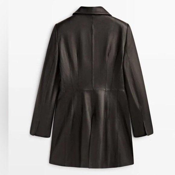 Massimo Dutti Leather Blazer - Picture 2 of 14